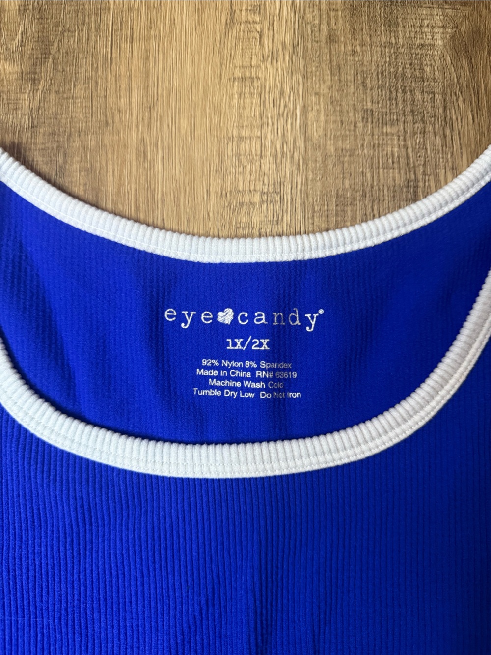 Eye Candy Ribbed Ringer Tee - Picture 4 of 7
